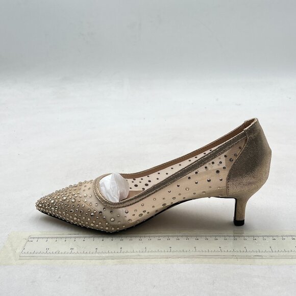 XYD Gold Rhinestone Heels - Picture 2 of 8